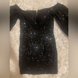 Black sequin formal dress